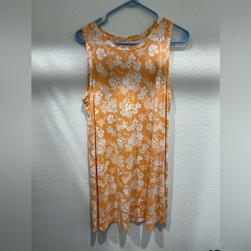 orange floral tank top dress from Loft